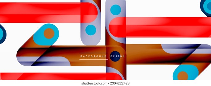 Composición de banda dinámica colorida. Líneas de fondo abstracto creativo geométrico para fondo de pared, banner o aterrizaje