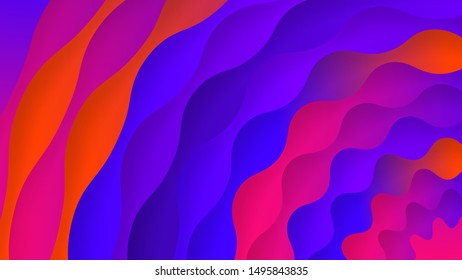 Colorful dynamic wave abstract background vector illustration