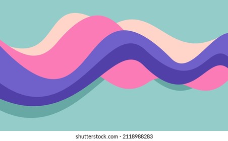 Colorful dynamic wave abstract background design vector