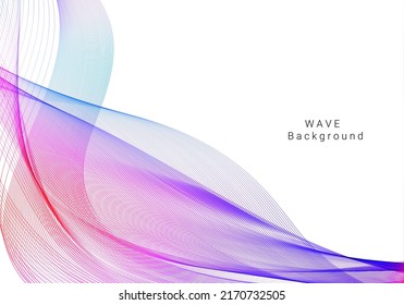 Colorful dynamic wave design stylish background vector