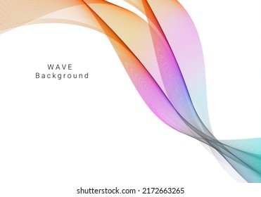 Colorful dynamic wave design stylish background vector