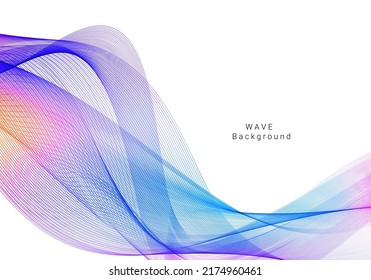 Colorful dynamic wave design stylish background vector