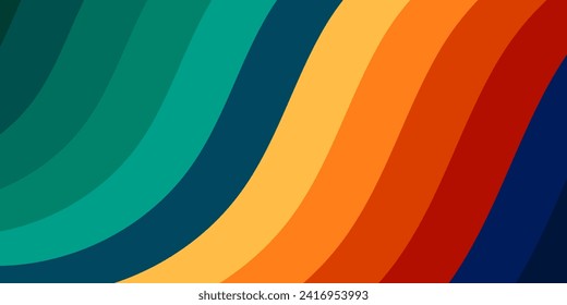 colorful dynamic wave line pattern background