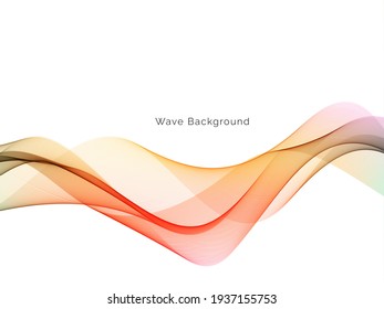 colorful dynamic wave style background design vector