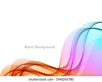 colorful dynamic wave style background design vector