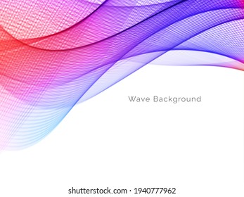 colorful dynamic wave style background design vector