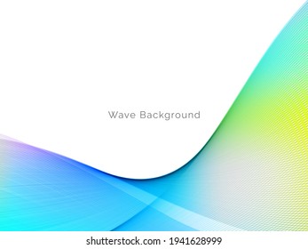 colorful dynamic wave style background design vector