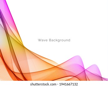 diseño de fondo de color de estilo de onda dinámica vector