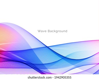 colorful dynamic wave style background design vector