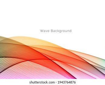 colorful dynamic wave style background design vector