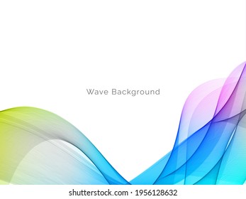 diseño de fondo de color de estilo de onda dinámica vector