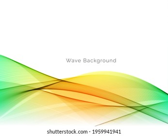 colorful dynamic wave style background design vector