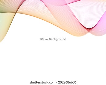 colorful dynamic wave style background design vector