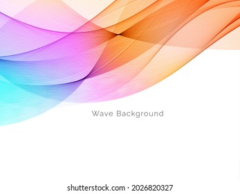 colorful dynamic wave style background design vector