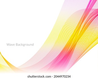 colorful dynamic wave style background design vector