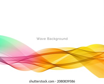 diseño de fondo de color de estilo de onda dinámica vector