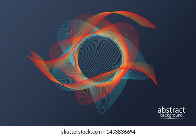 Colorful dynamic waves background, Modern abstract background with colored lines. Illustration suitable for design. Eps10 vector.