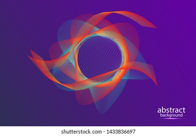 Colorful dynamic waves background, Modern abstract background with colored lines. Illustration suitable for design. Eps10 vector.