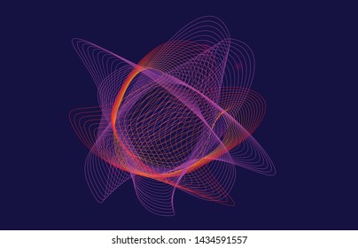 Colorful dynamic waves background, Modern abstract background with colored lines. Illustration suitable for design. Eps10 vector.