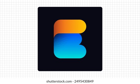 Colorful E Letter Creative Monogram Vector Sign, Stylish and Gradient Logo Sign E Letter, E Character Logo Symbol