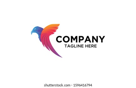 Colorful eagle bird logo Vector