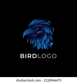 Colorful eagle design logo illustration
