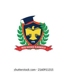bunter Adlerlogo, Grundschulemblem, Vektorgrafik