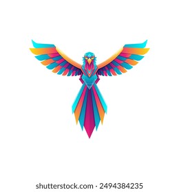 Colorful Eagle Gradient Logo using modern style vector view