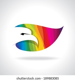 colorful eagle head icon