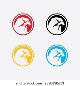 colorful eagle head logo icon