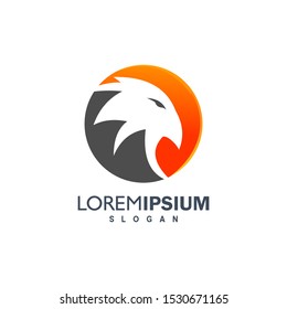colorful eagle logo design illustration