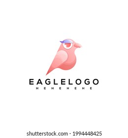 ilustración de diseño de logotipo de águila colorida 