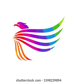Colorful Eagle Logo Template Design Vector, Creative Eagle Logo concept