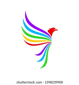 Colorful Eagle Logo Template Design Vector, Creative Eagle Logo concept