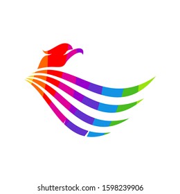 Colorful Eagle Logo Template Design Vector, Creative Eagle Logo concept