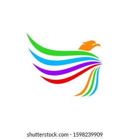 Colorful Eagle Logo Template Design Vector, Creative Eagle Logo concept