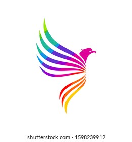 Colorful Eagle Logo Template Design Vector, Creative Eagle Logo concept