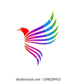 Colorful Eagle Logo Template Design Vector, Creative Eagle Logo concept