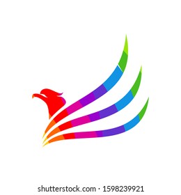 Colorful Eagle Logo Template Design Vector, Creative Eagle Logo concept