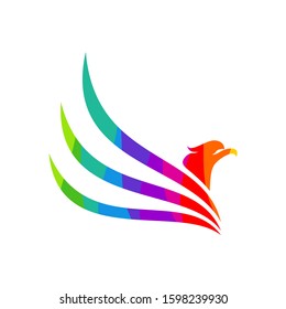 Colorful Eagle Logo Template Design Vector, Creative Eagle Logo concept