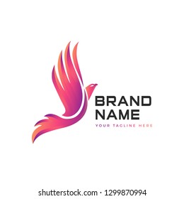 Colorful eagle vector icon logo design