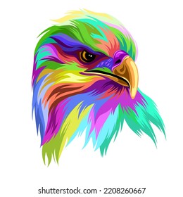 colorful eagle vector pop art