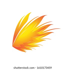 colorful eagle wings vector logo template