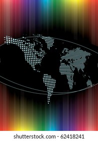 Colorful Earth map