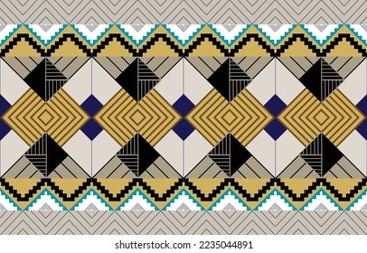 colorful and earth tone modern geometric  ethnic pattern vector, oriental mix african  american tribal style , design for fabric, textile, carpet, paper, background
#ethnic #geometric #tribal #tribe
