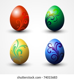 colorful easter artistic egg design