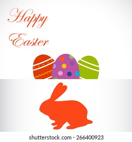 Colorful easter background, with easter bunny.