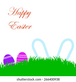Colorful easter background, with easter bunny.