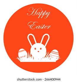 Colorful easter background, with easter bunny.