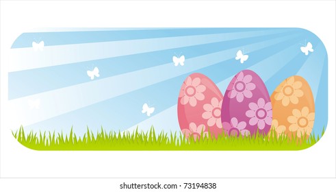 colorful easter banner